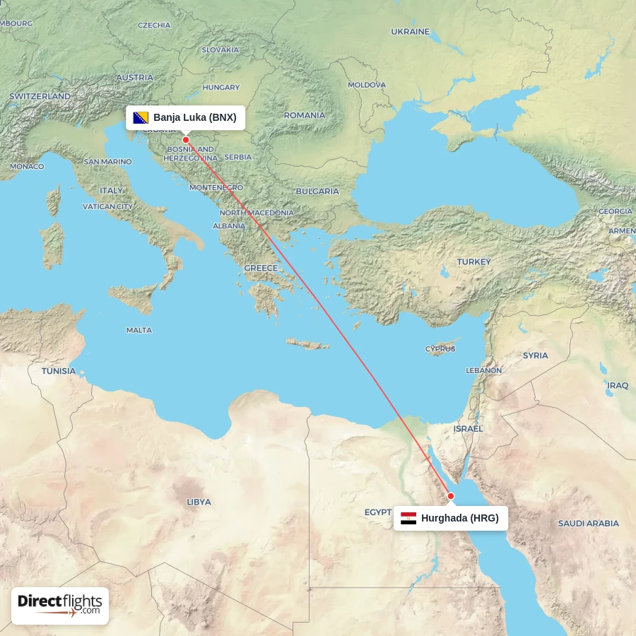 HRG - BNX route map
