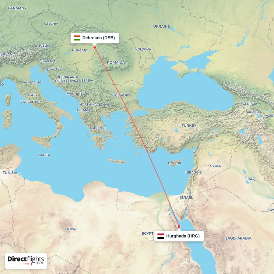 HRG - DEB route map