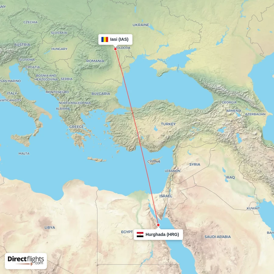HRG - IAS route map