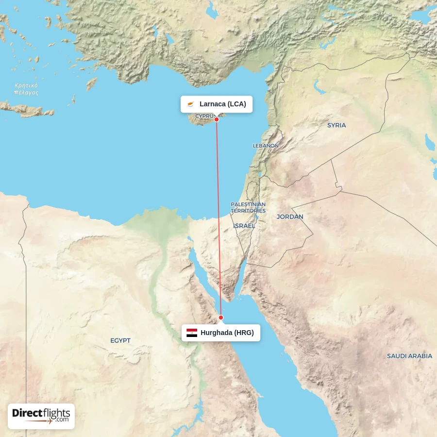 HRG - LCA route map
