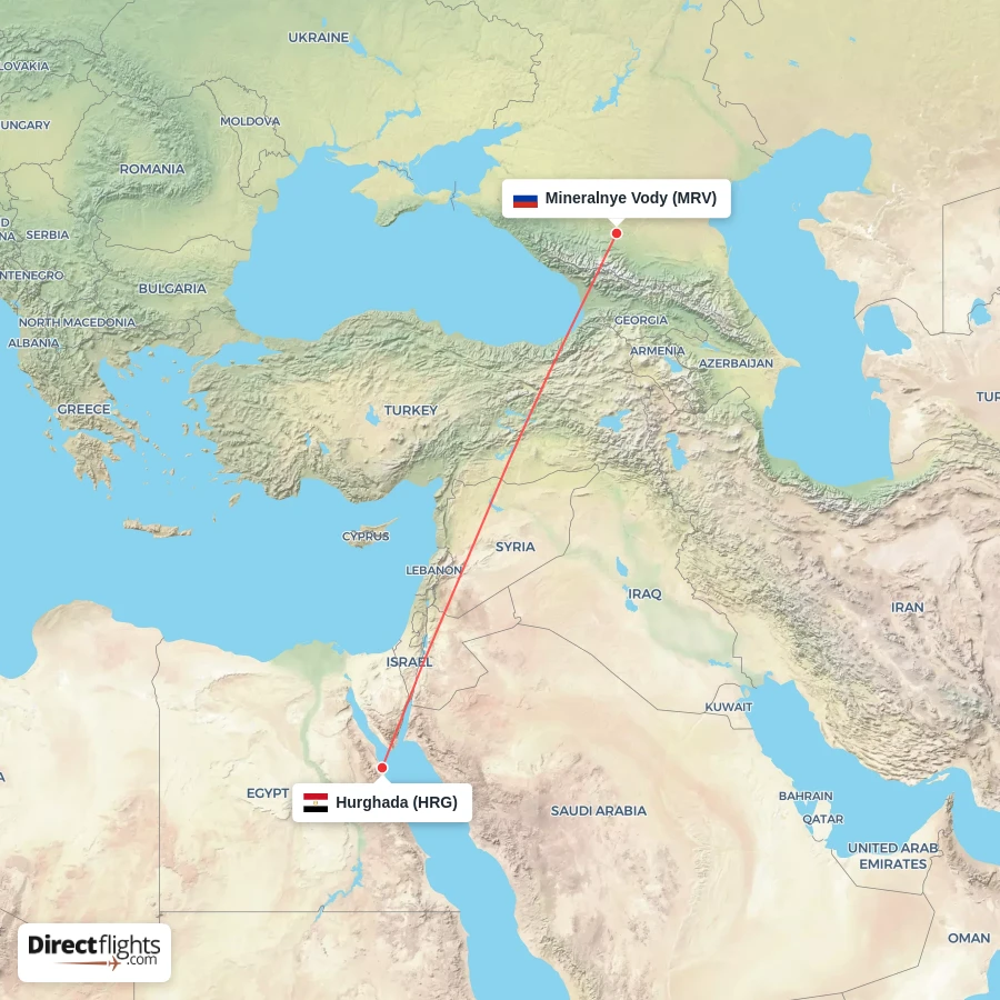 HRG - MRV route map