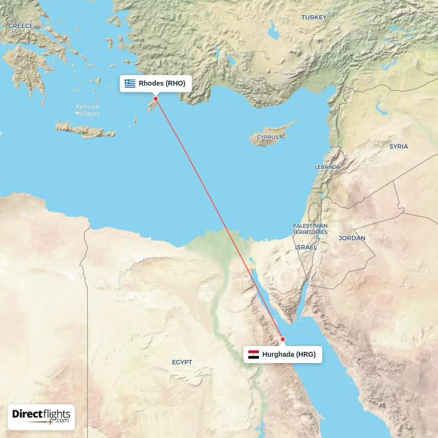 HRG - RHO route map