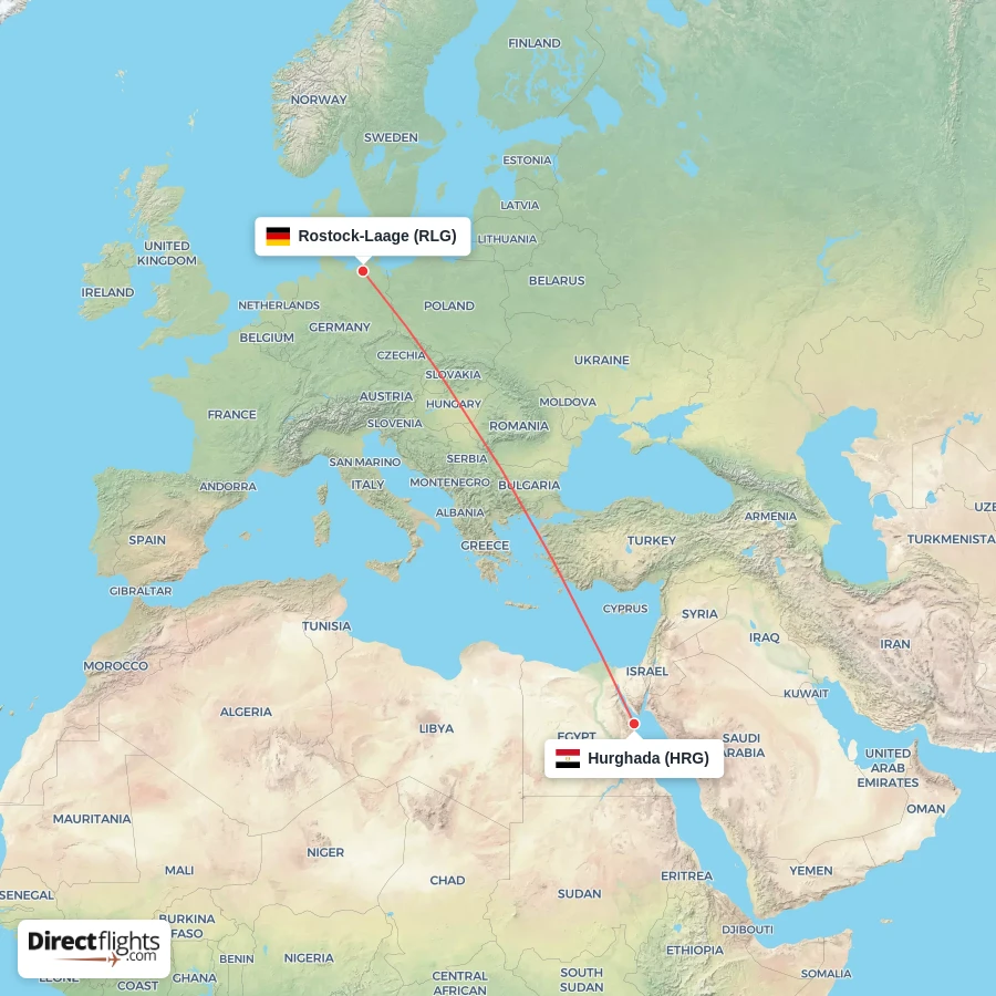 HRG - RLG route map