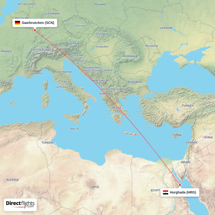 HRG - SCN route map