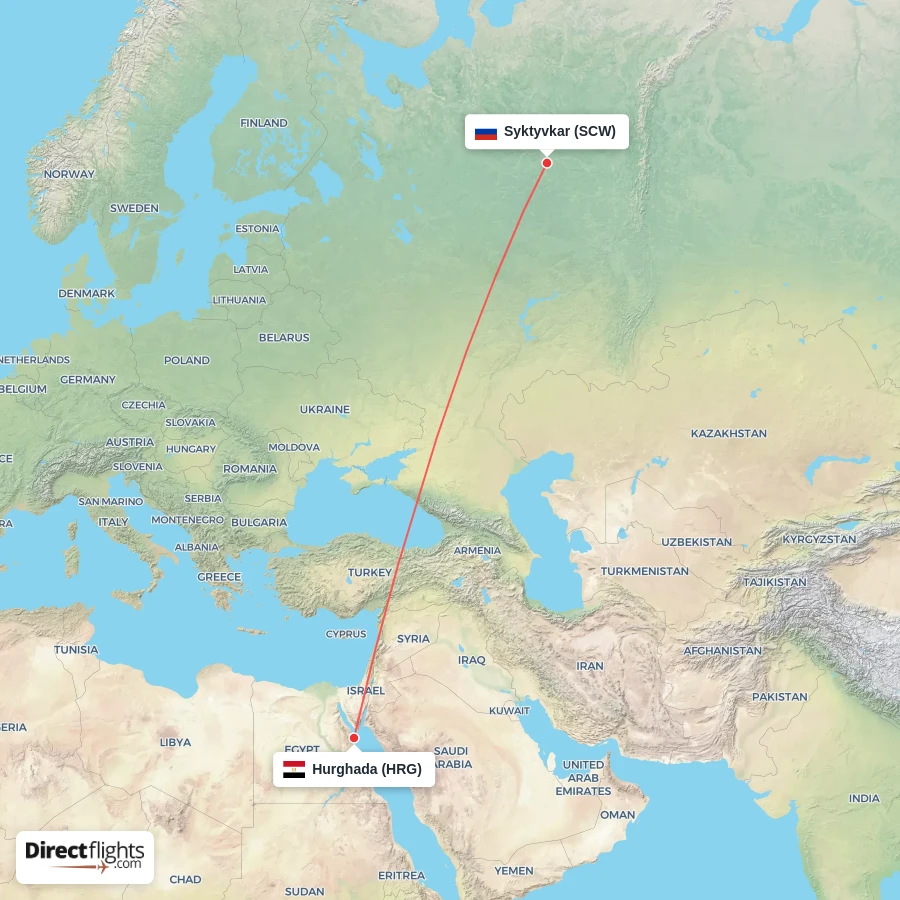 HRG - SCW route map