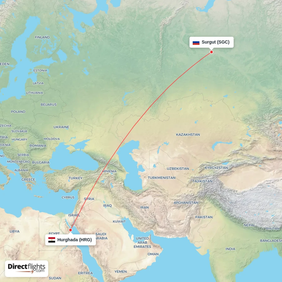HRG - SGC route map