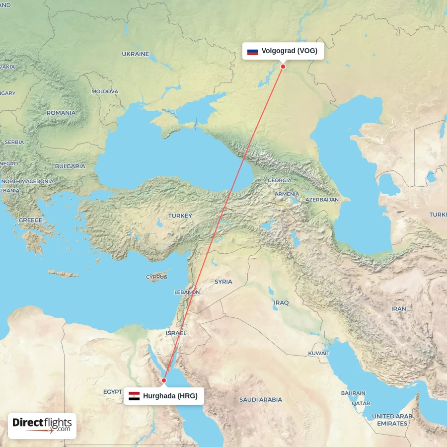 HRG - VOG route map