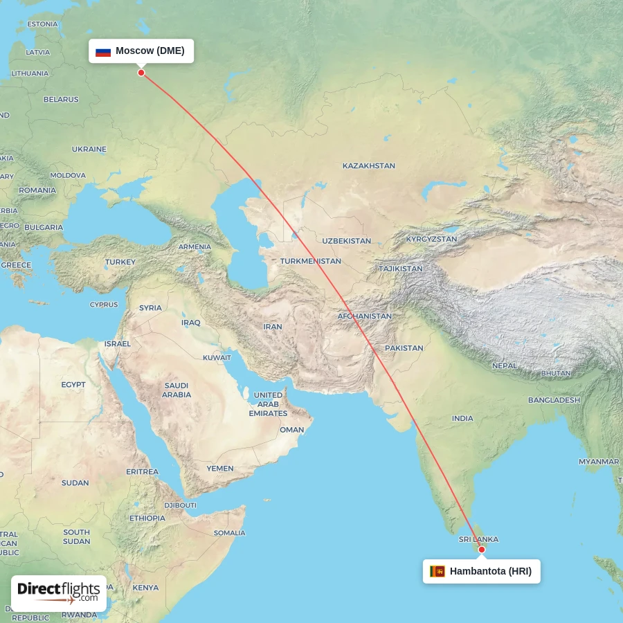 HRI - DME route map