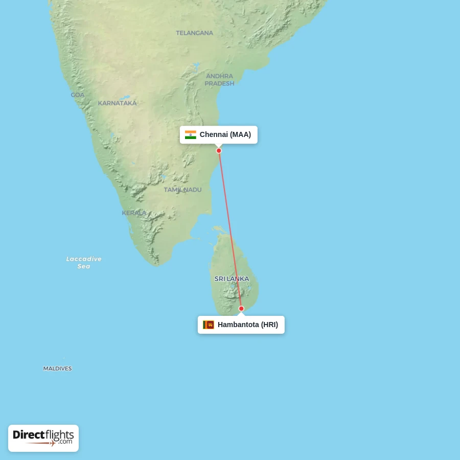 HRI - MAA route map