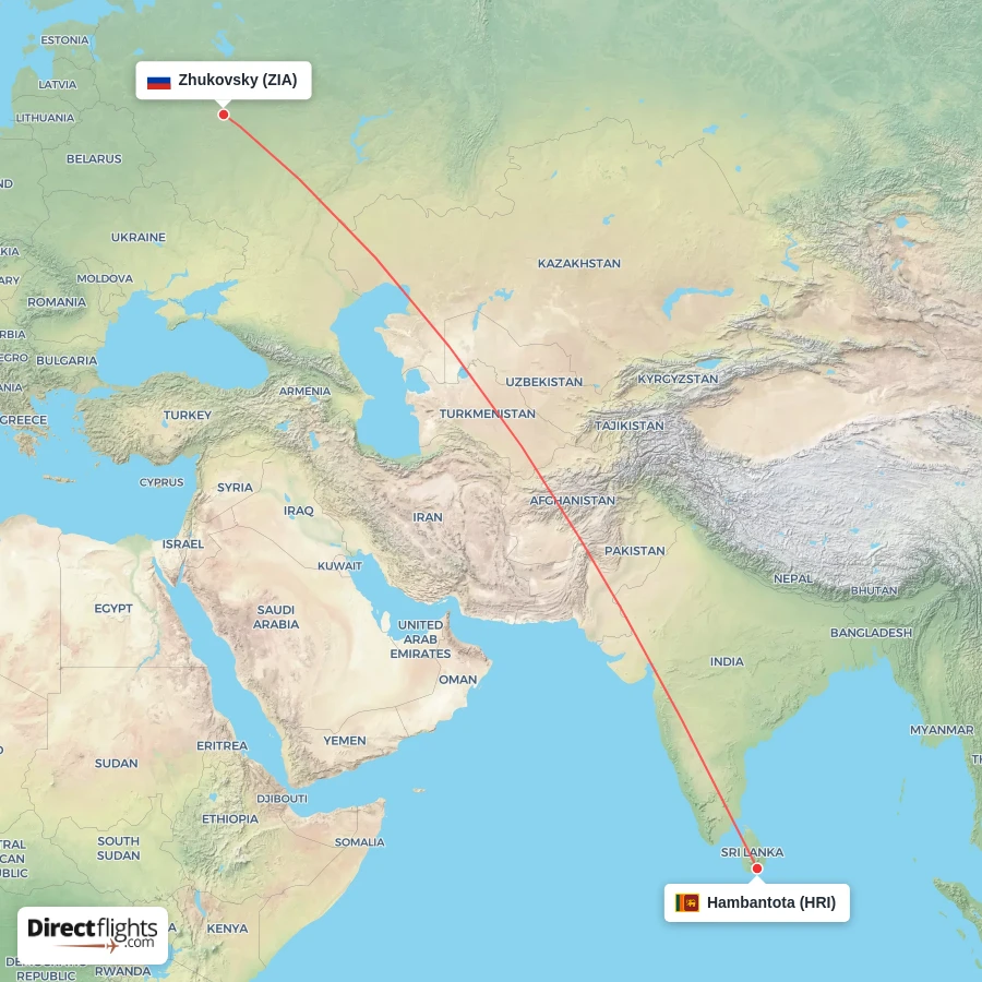 HRI - ZIA route map