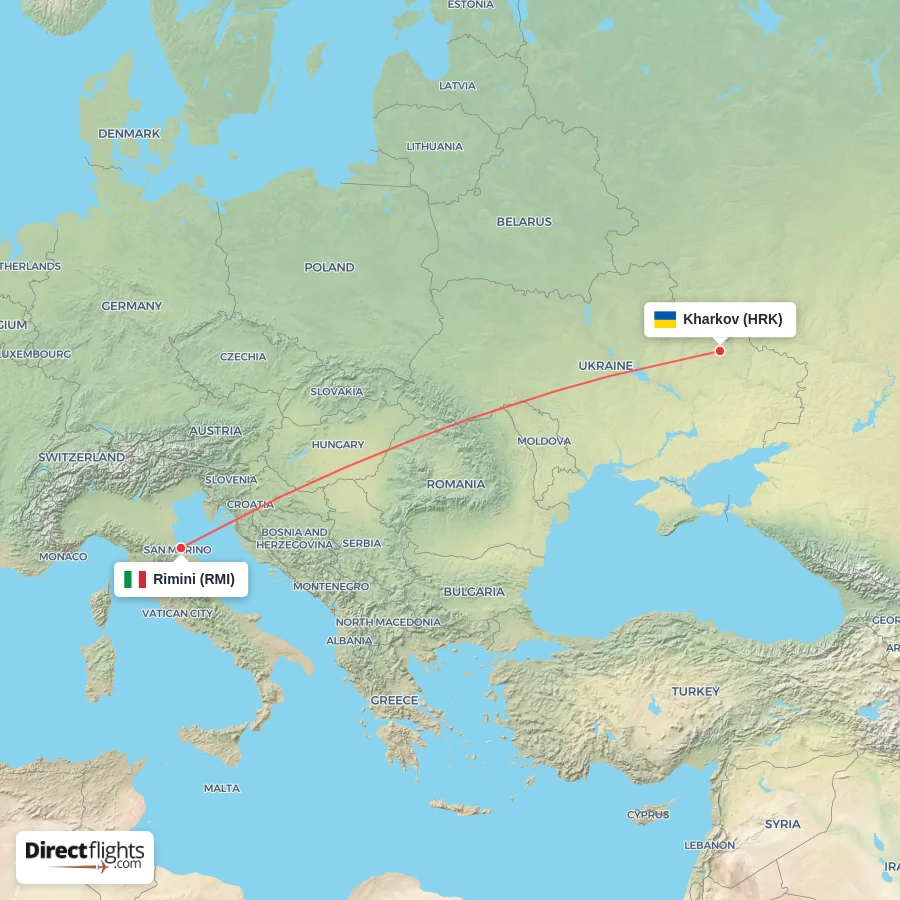 HRK - RMI route map