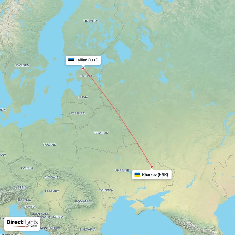 HRK - TLL route map