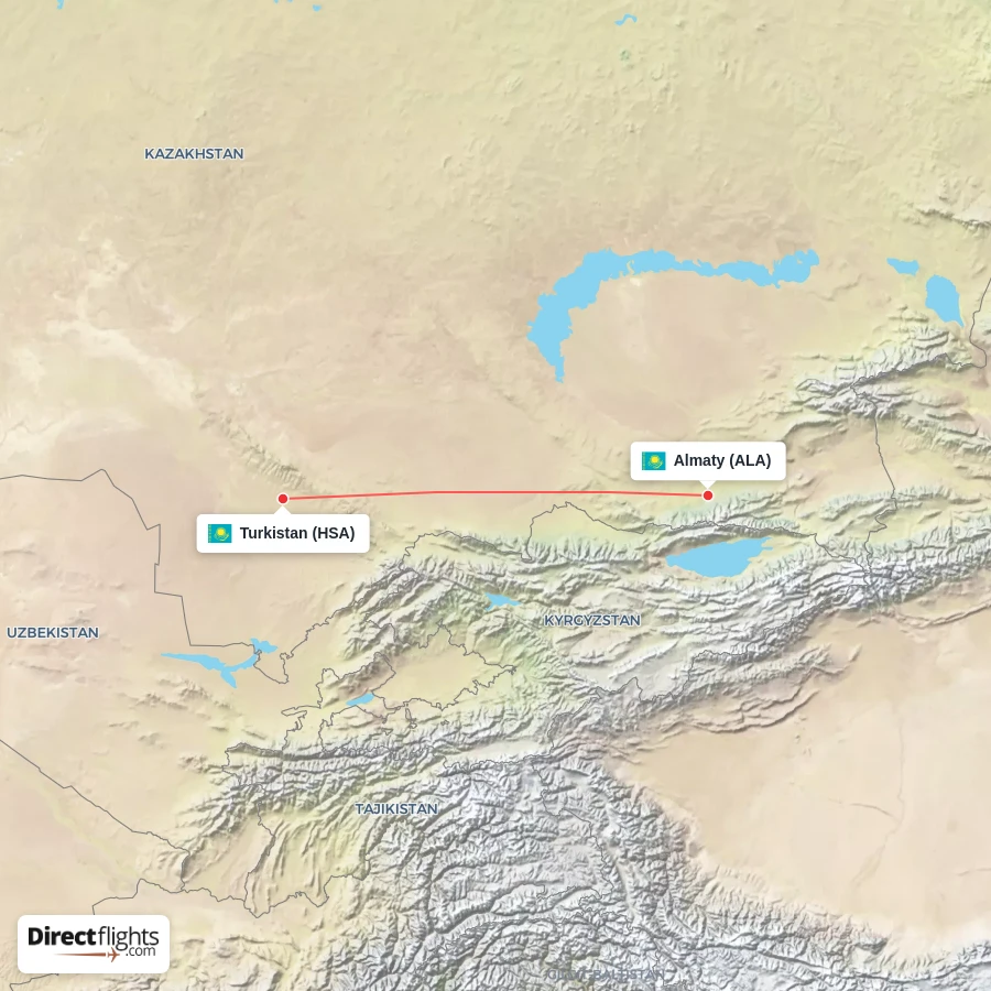 HSA - ALA route map