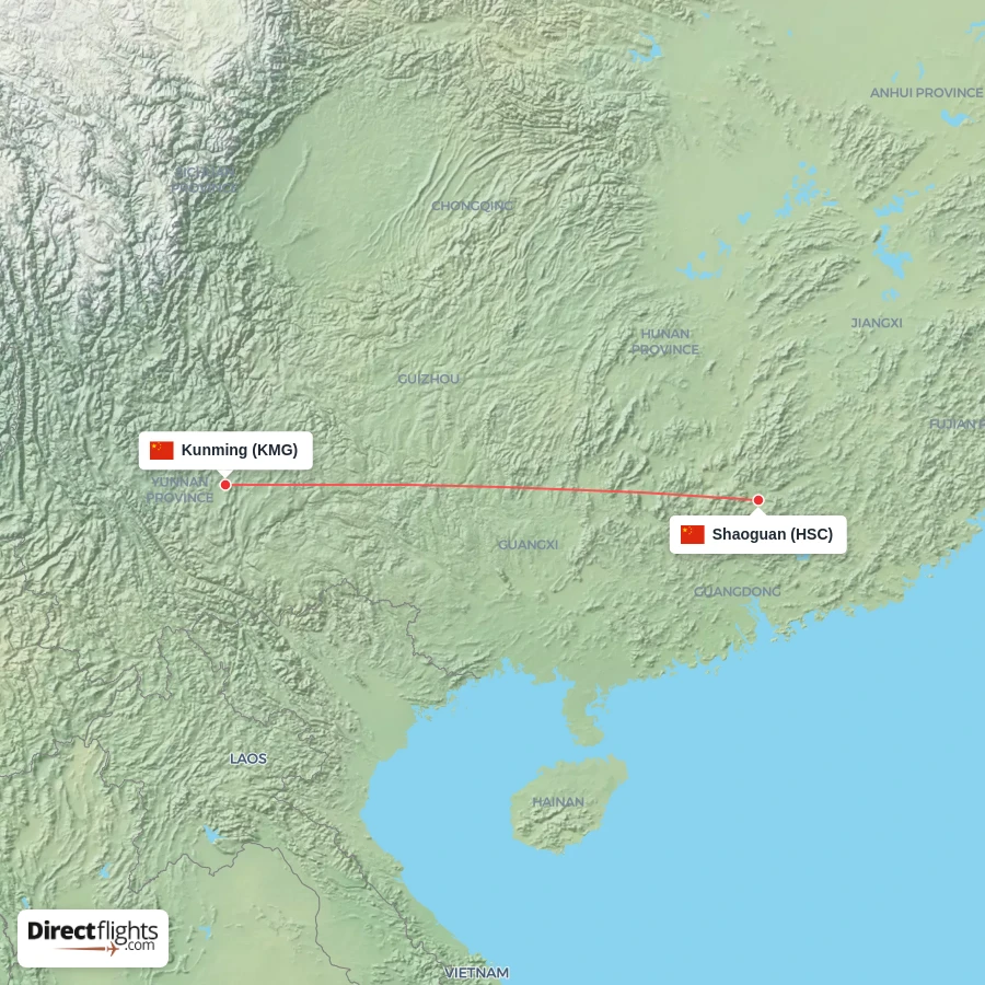 HSC - KMG route map