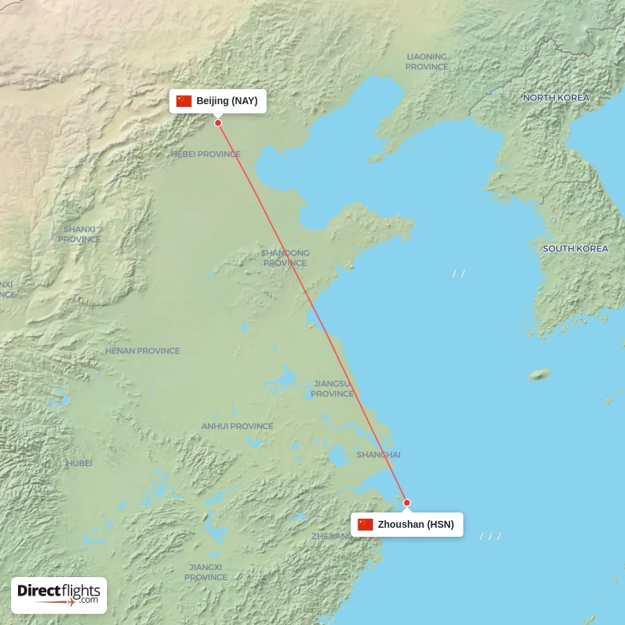 HSN - NAY route map