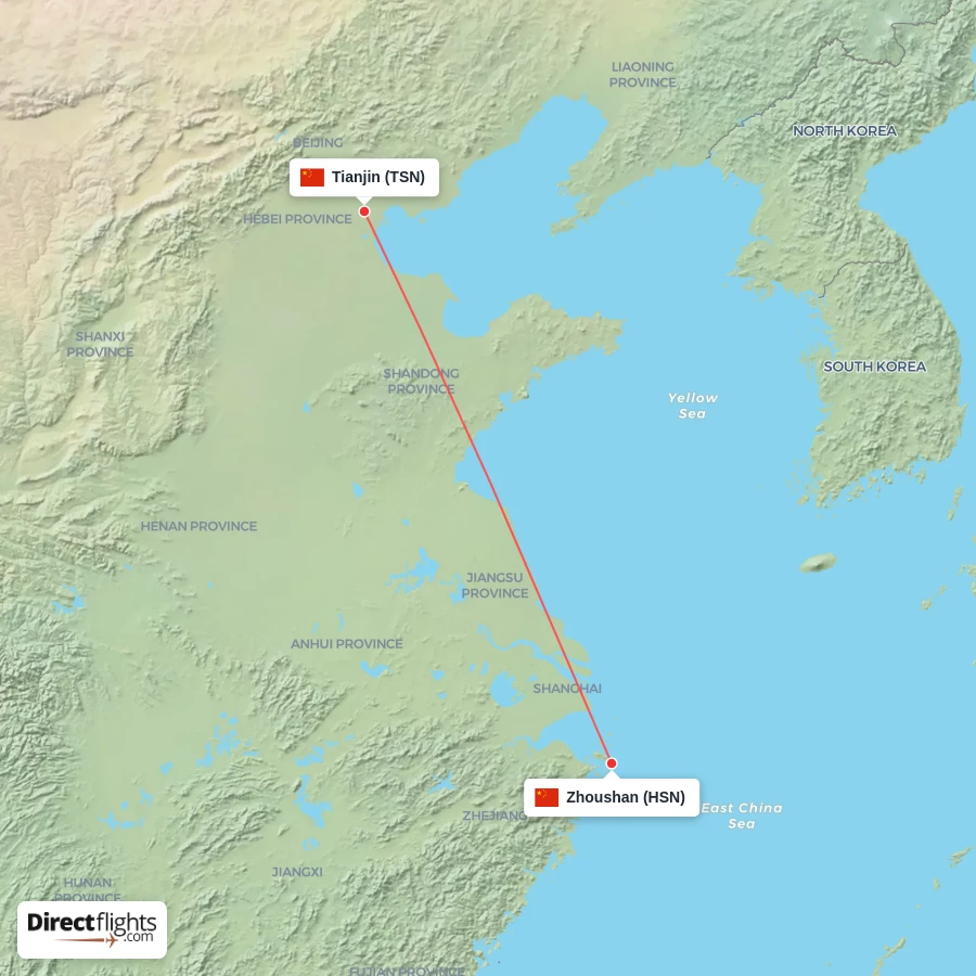 HSN - TSN route map