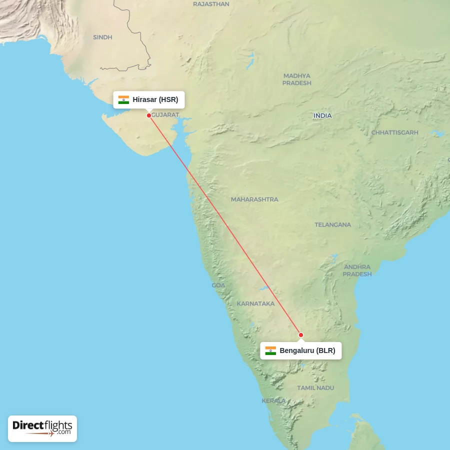 HSR - BLR route map