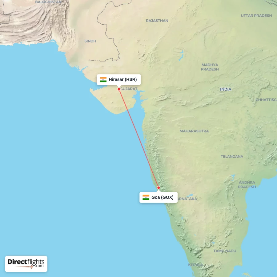 HSR - GOX route map