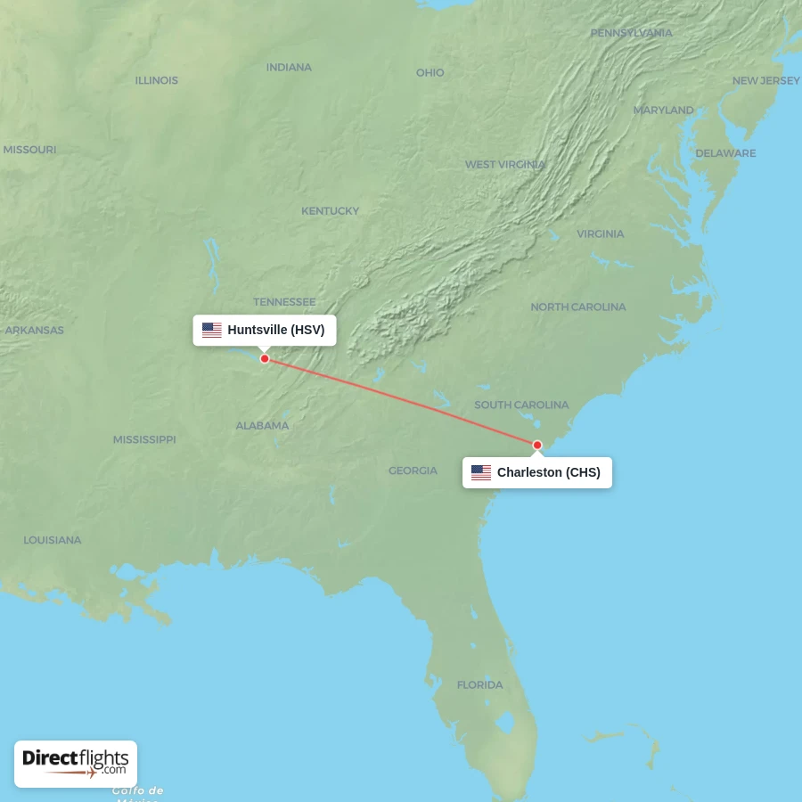 HSV - CHS route map