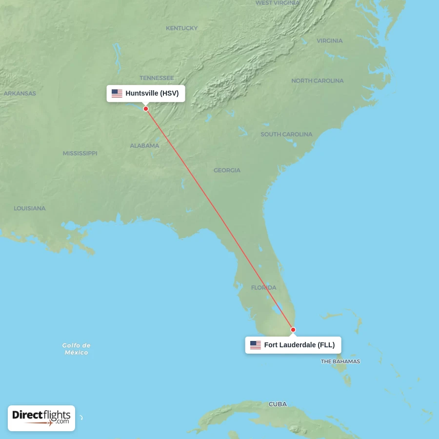 HSV - FLL route map