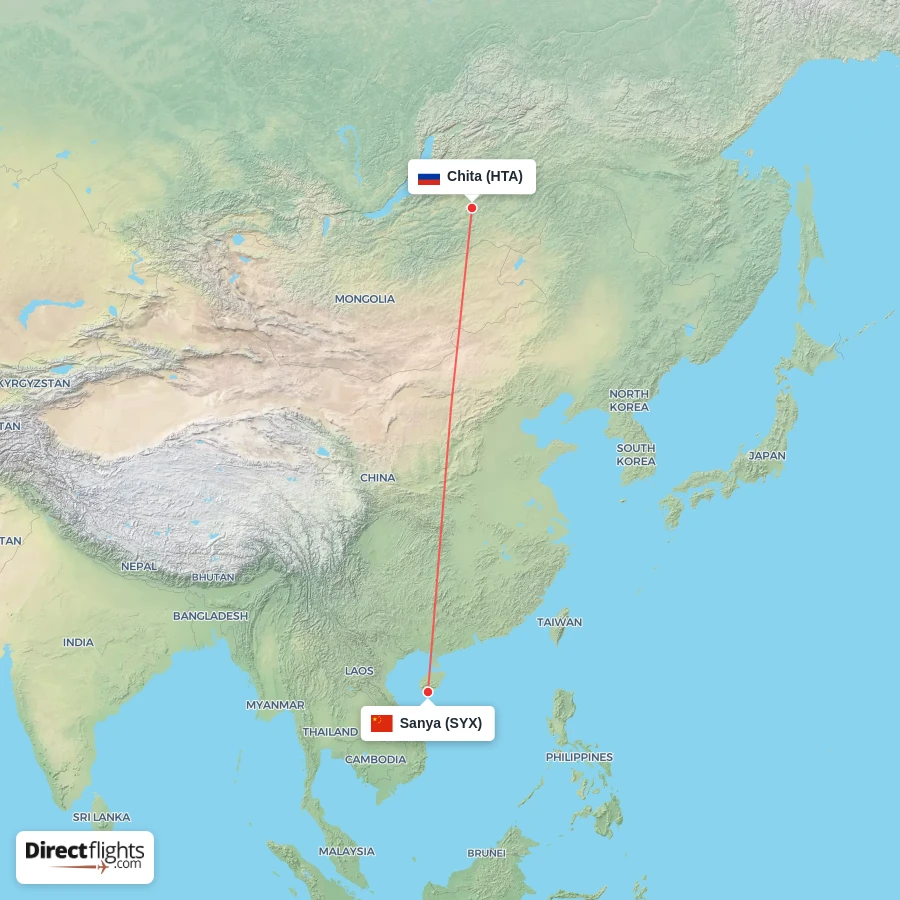 HTA - SYX route map