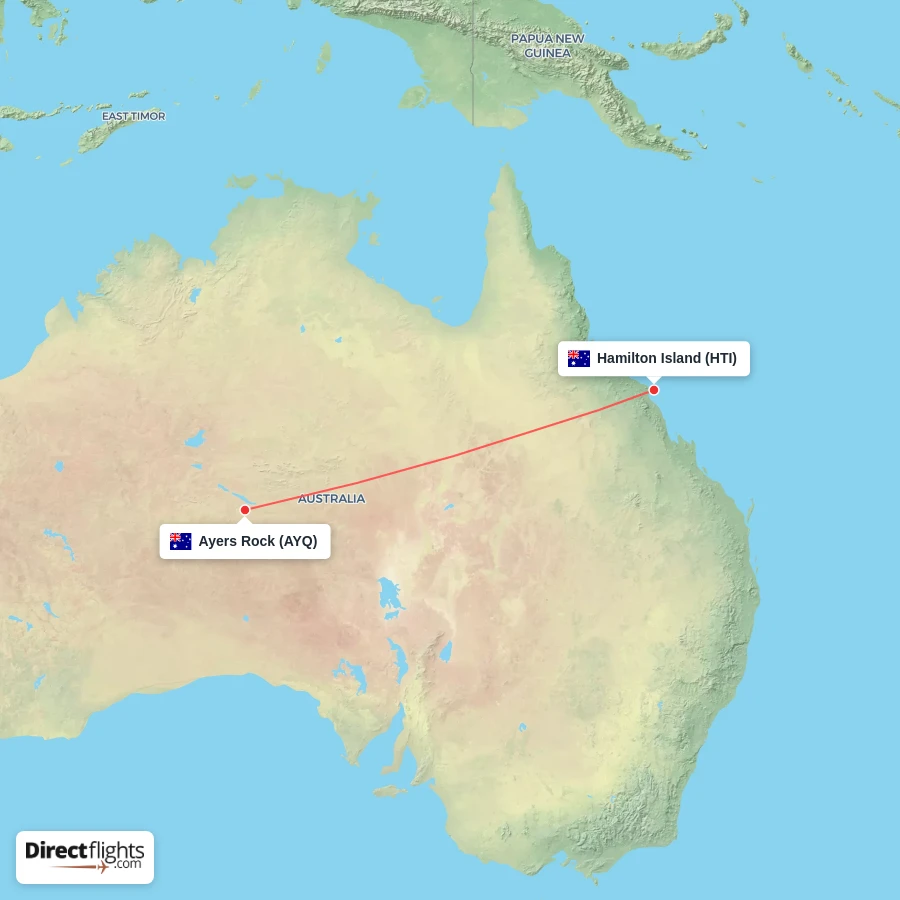 HTI - AYQ route map