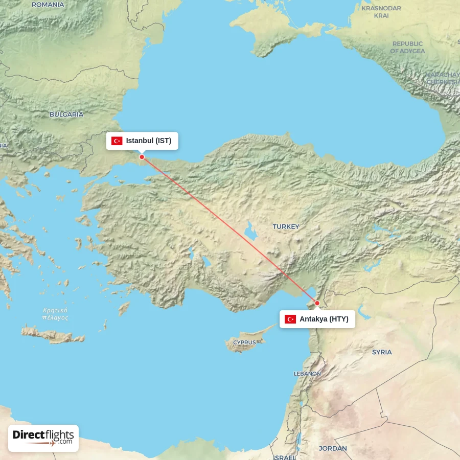 HTY - IST route map