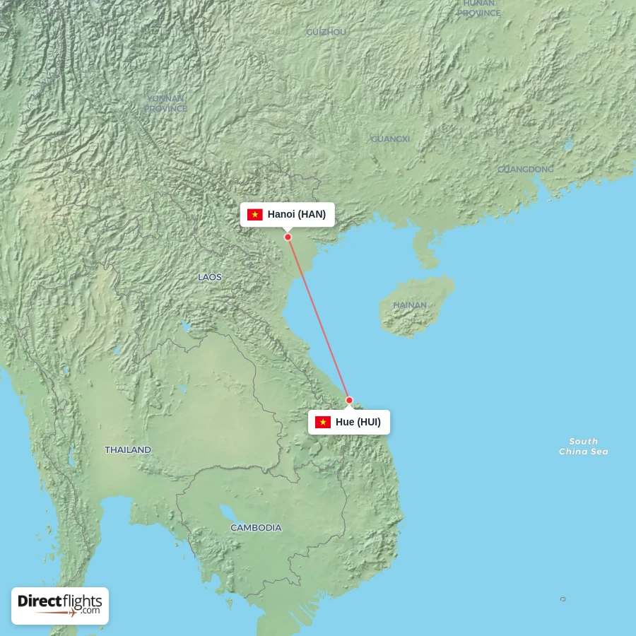 HUI - HAN route map