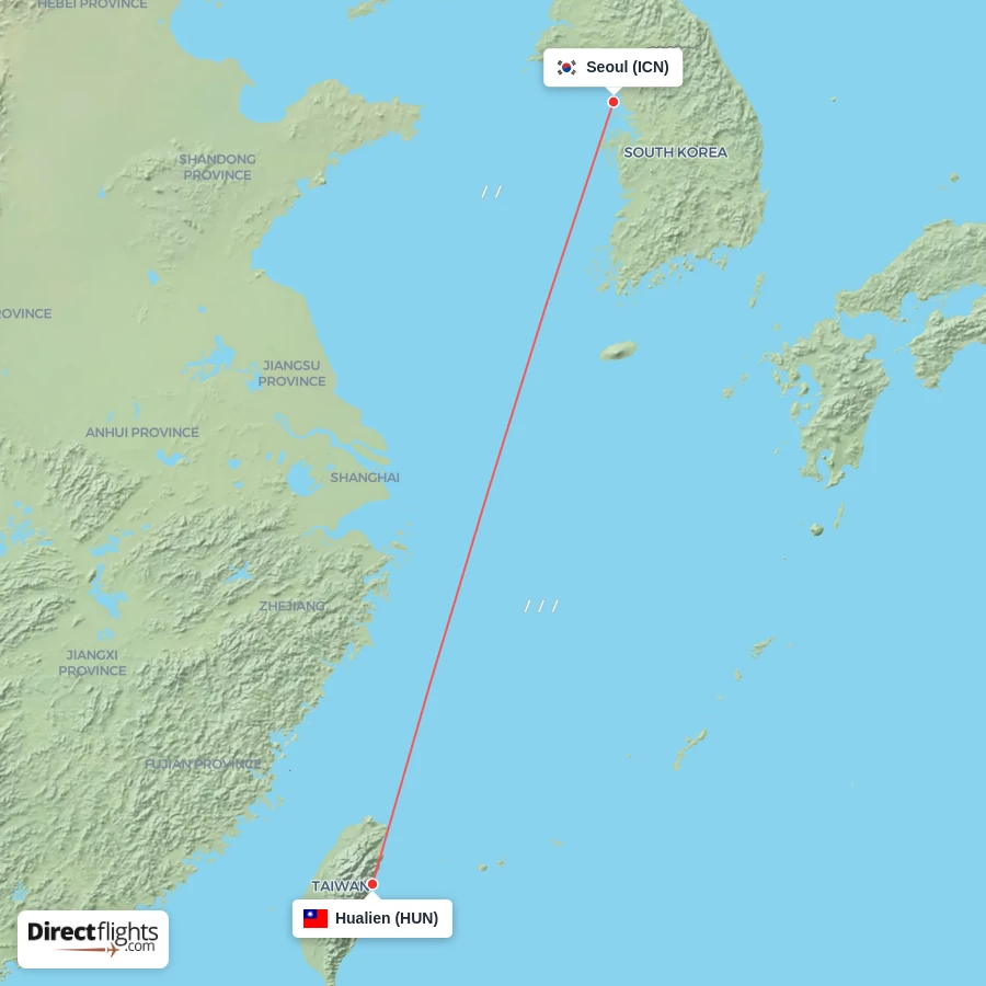 HUN - ICN route map