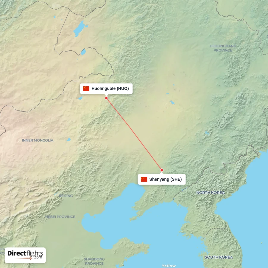 HUO - SHE route map