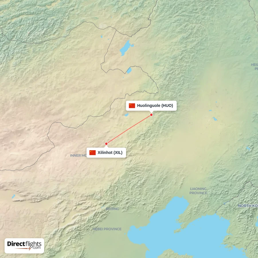 HUO - XIL route map
