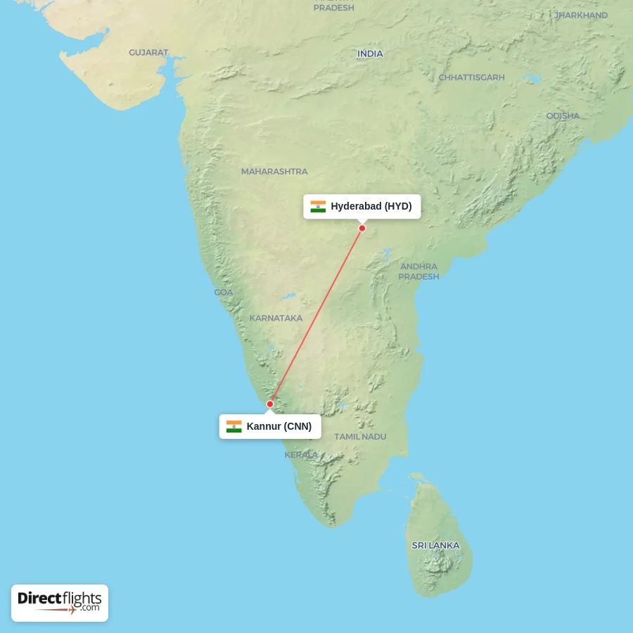 HYD - CNN route map