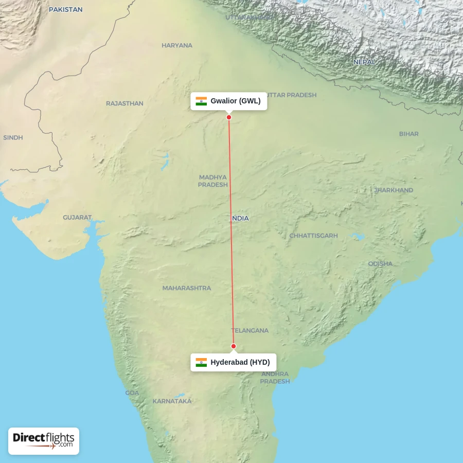 HYD - GWL route map