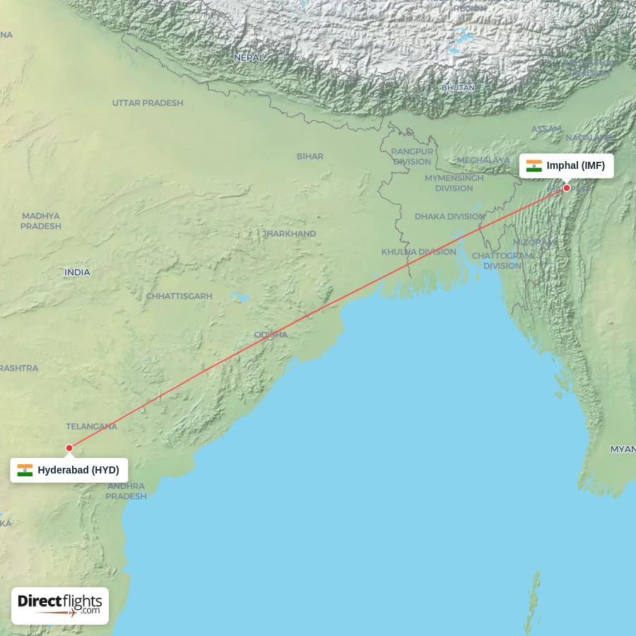 HYD - IMF route map