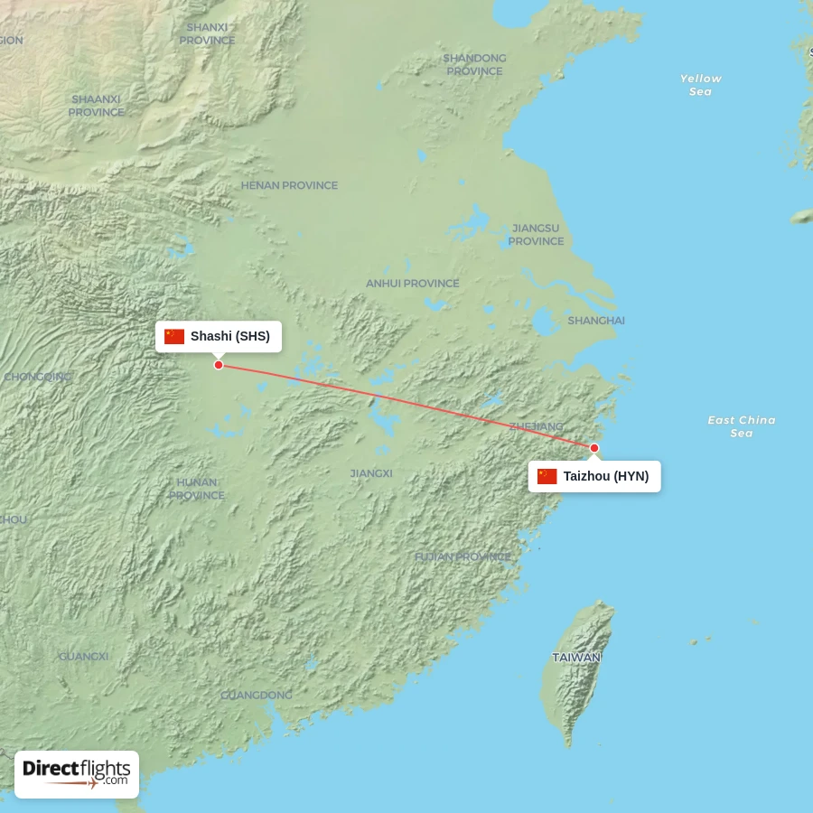 HYN - SHS route map