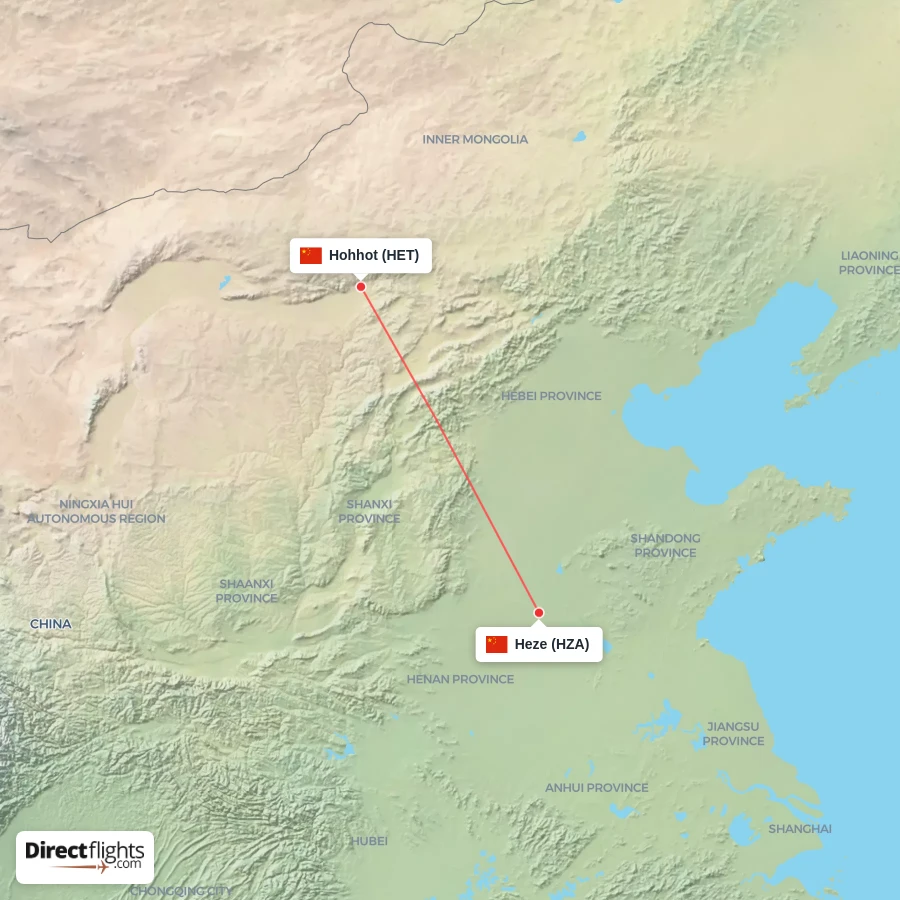 HZA - HET route map