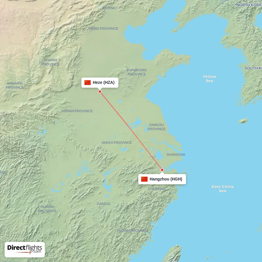 HZA - HGH route map
