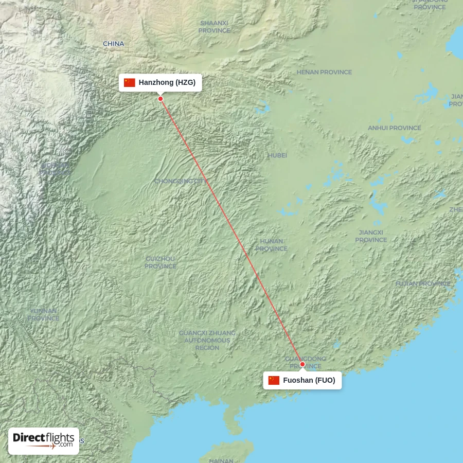 HZG - FUO route map