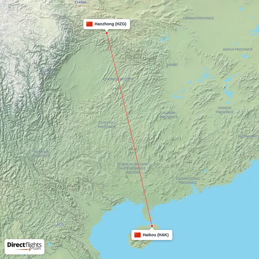 HZG - HAK route map