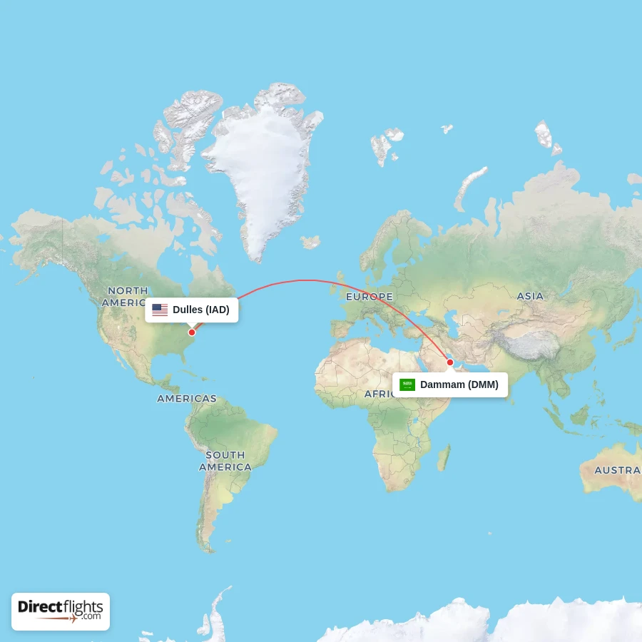 IAD - DMM route map