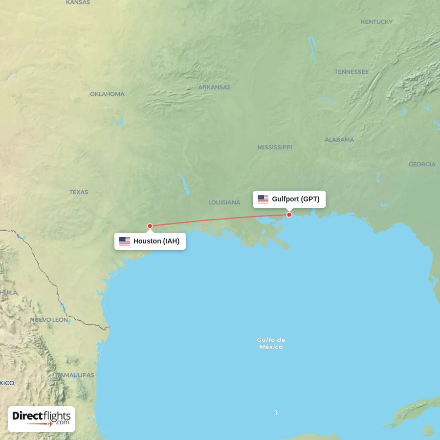 IAH - GPT route map