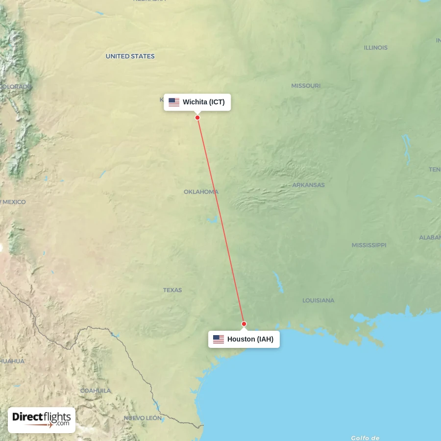 IAH - ICT route map