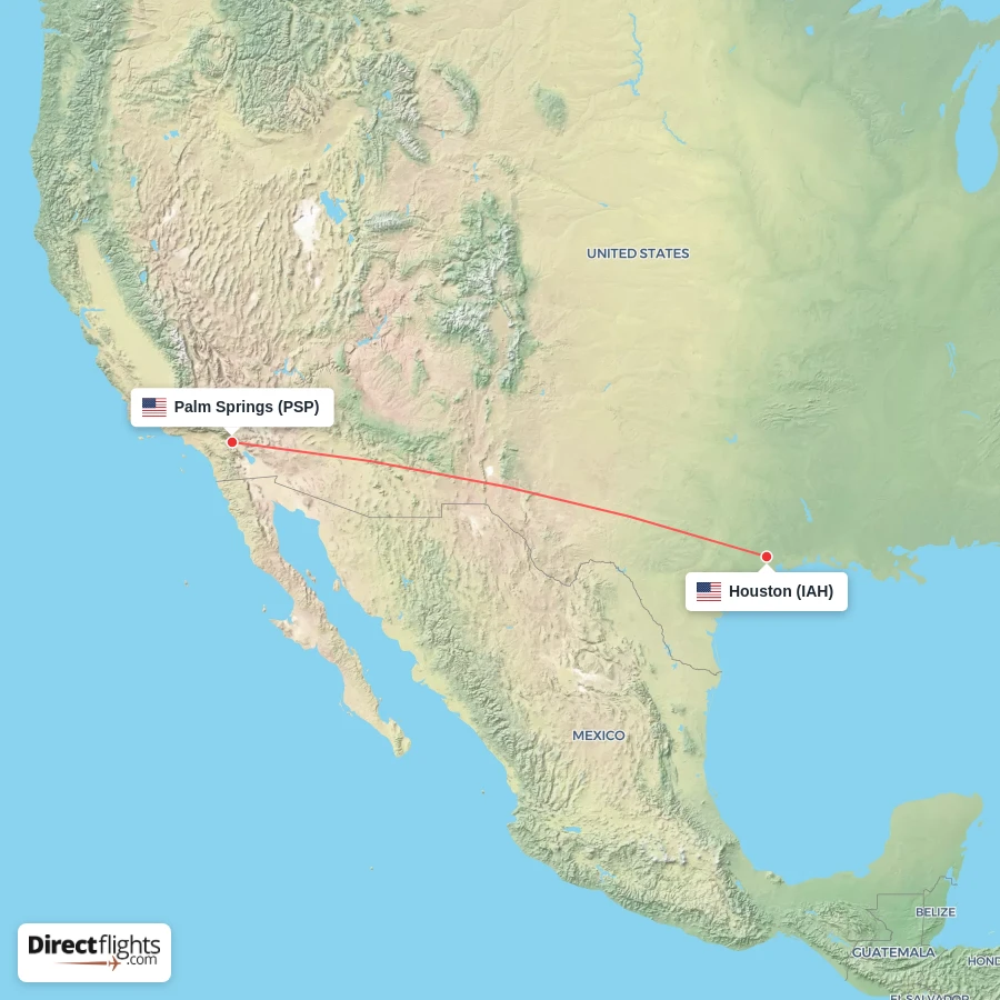 IAH - PSP route map