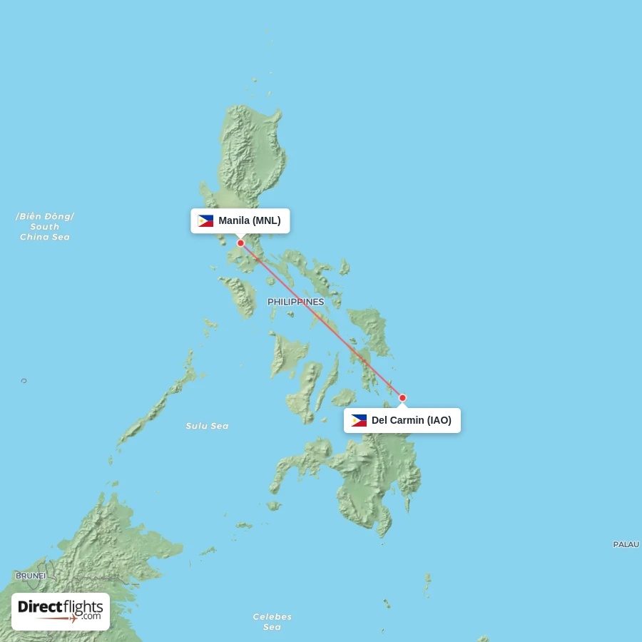 IAO - MNL route map