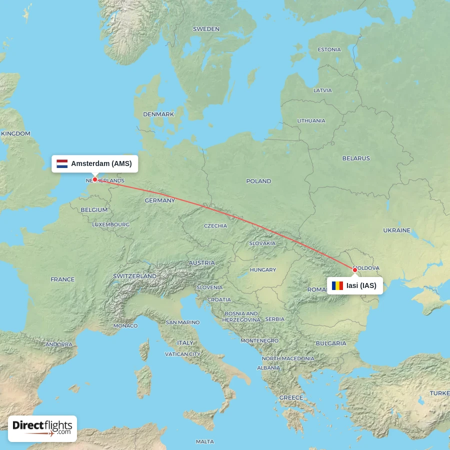 IAS - AMS route map