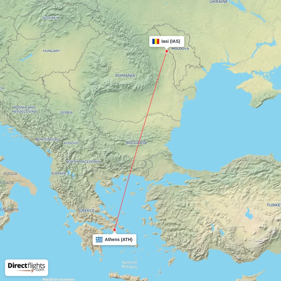 IAS - ATH route map