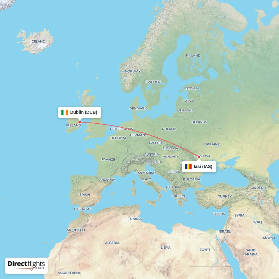 IAS - DUB route map