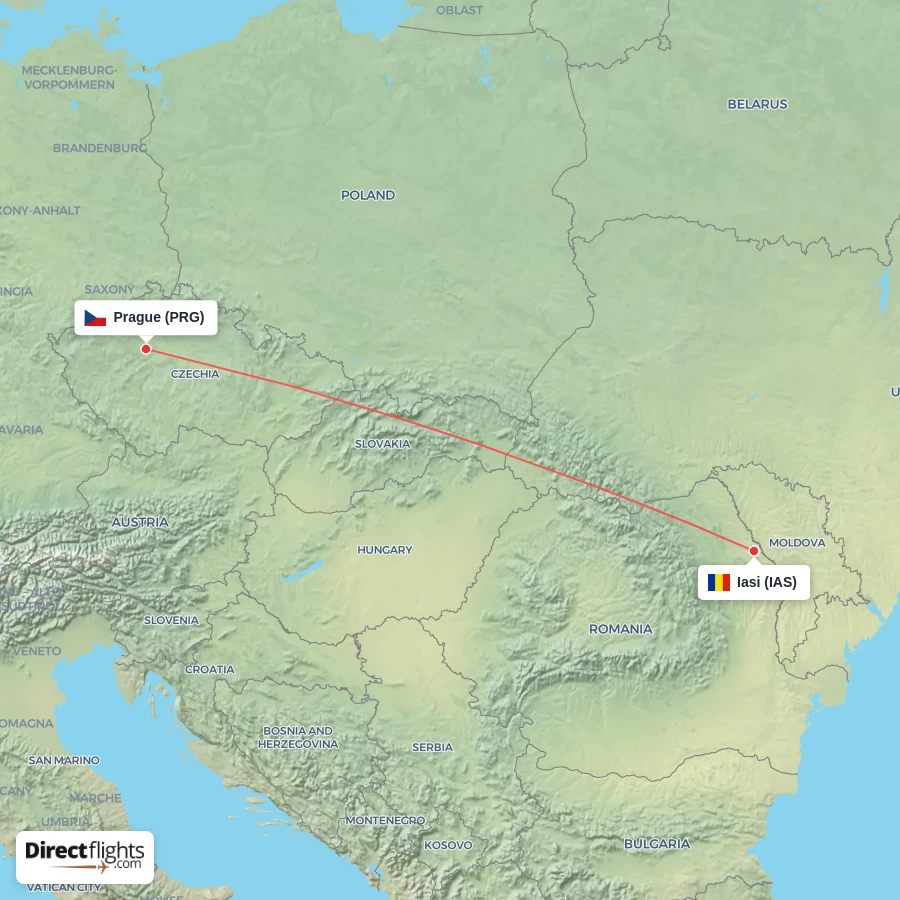 IAS - PRG route map
