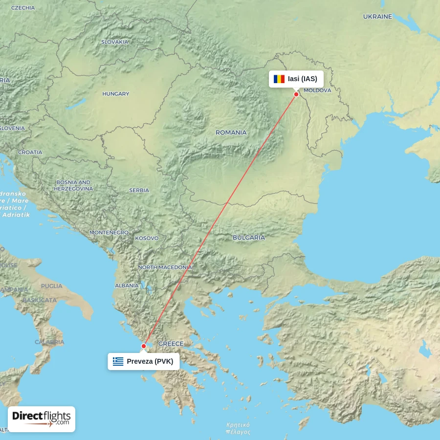 IAS - PVK route map
