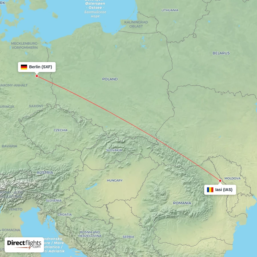 IAS - SXF route map